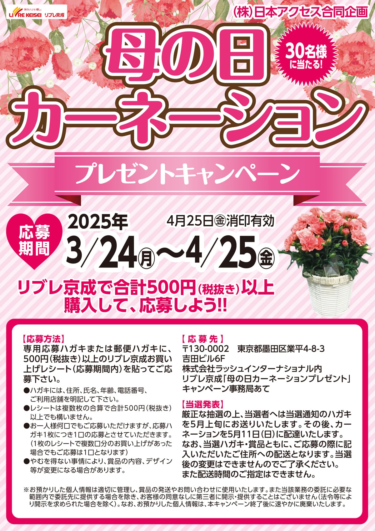 2504母の日カーネーション京成